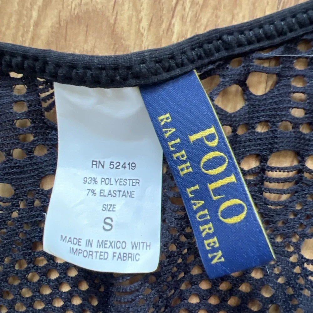 Polo Ralph Lauren Cover Up Womens Small Black Lace Beach Summer Swim Vacation